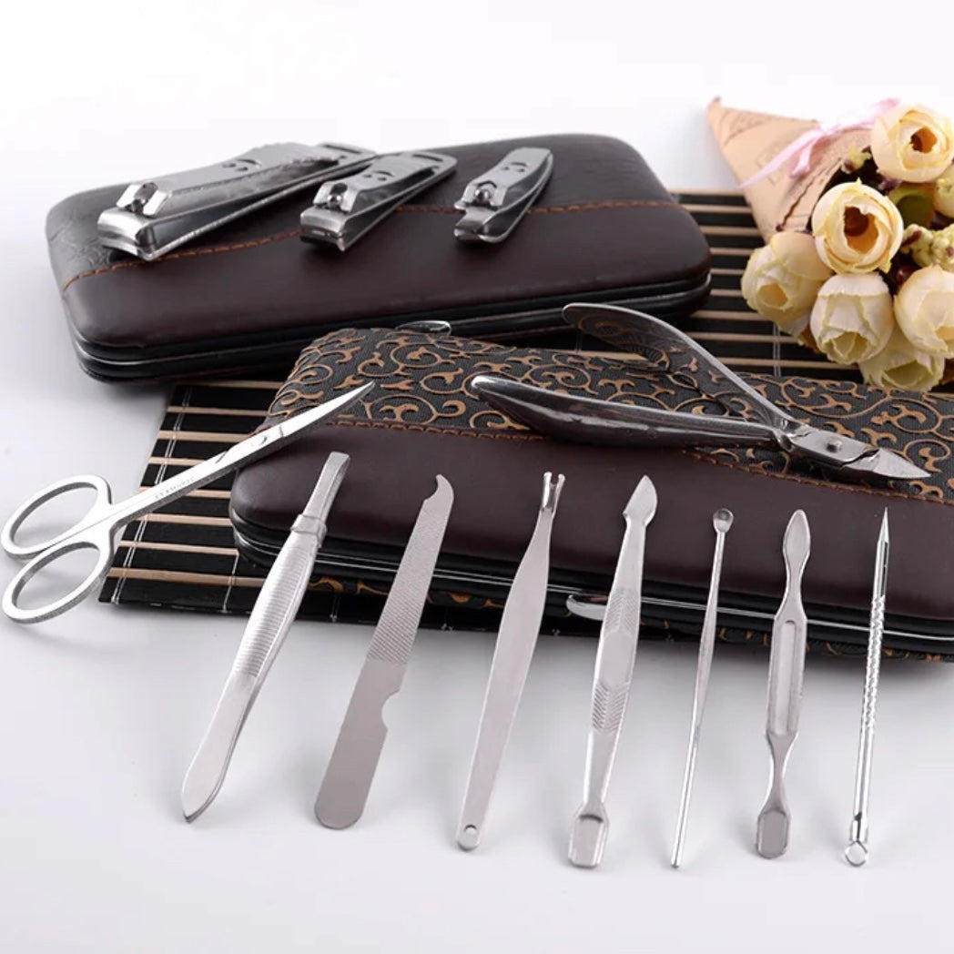 12 Pcs Multifunctional Pocket Set Manicure Pedicure Nail Clippers Scissors