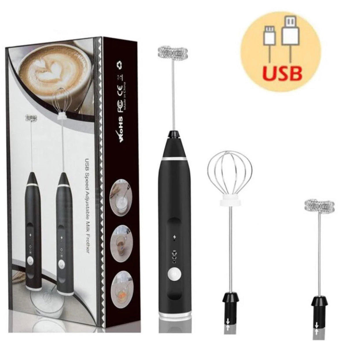 Portable Electric Milk Frothers Rechargeable for Coffee Mixer Cream mixer