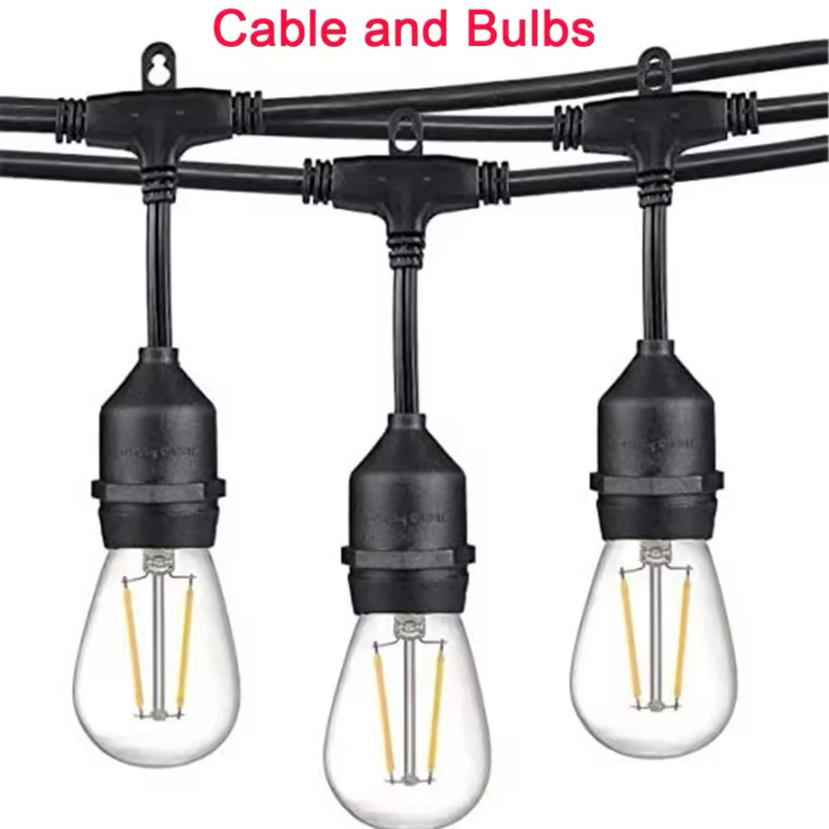 Outdoor String Lights with Bulbs