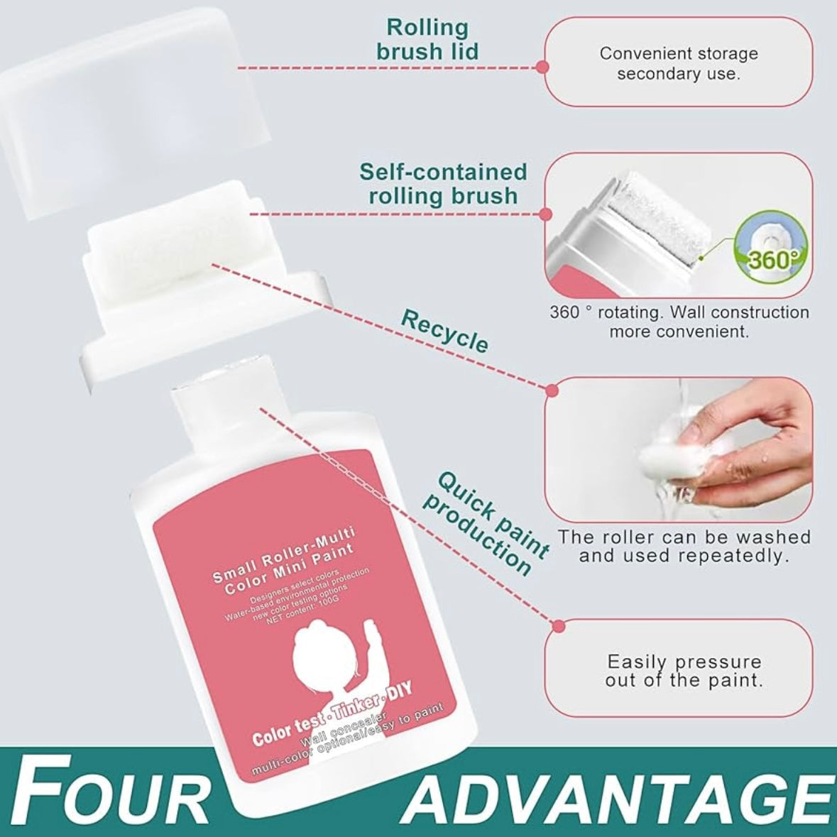 Small Rolling Brush Wall Latex Paint Wall Repair