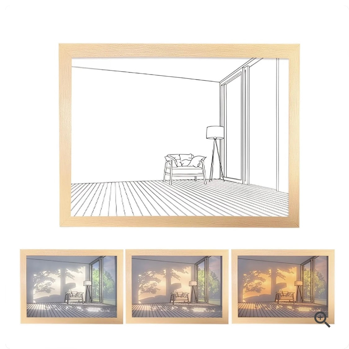 Rechargeable 3D LED
Frame Lamps