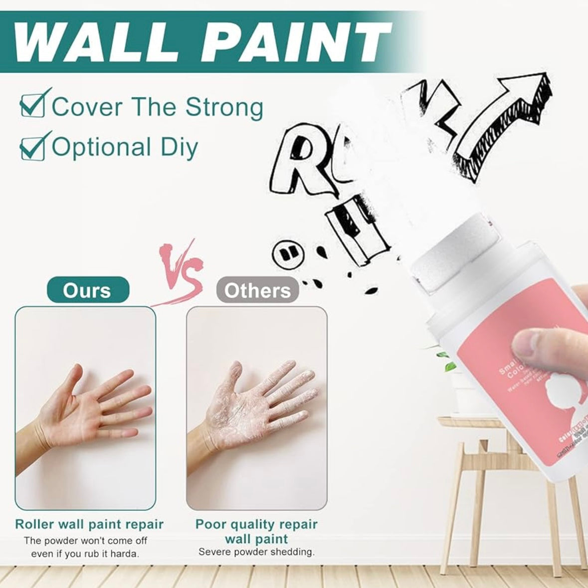 Small Rolling Brush Wall Latex Paint Wall Repair