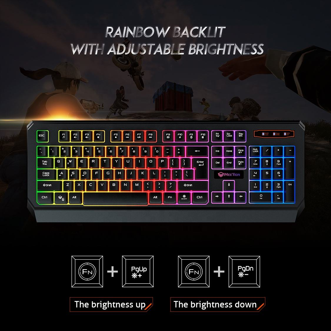 MEETION  Wired RGB Gaming Keyboard MT-K9320