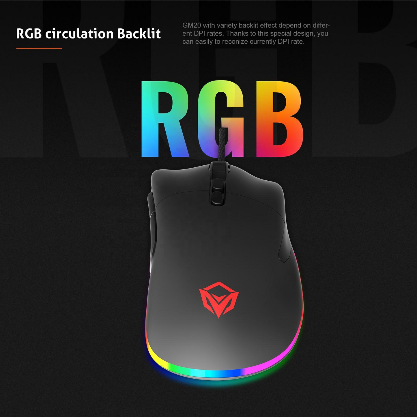 MEETION GM20 Optical Silent Wired Gaming Mouse