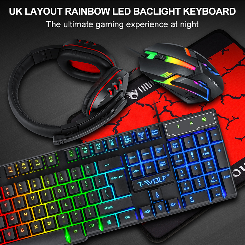 4 in 1 Gaming Combo ( Keyboard - headset - mousepad - mouse )