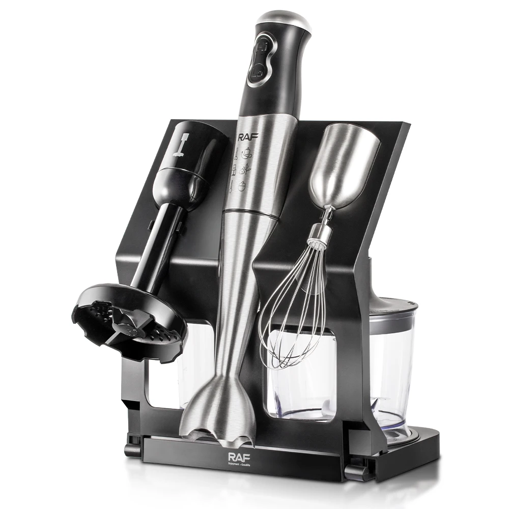 RAF 5 in 1 Stick Blender Set Vegetable Chopper Whisk Food Processor Immersion Hand Blender With Station R3004