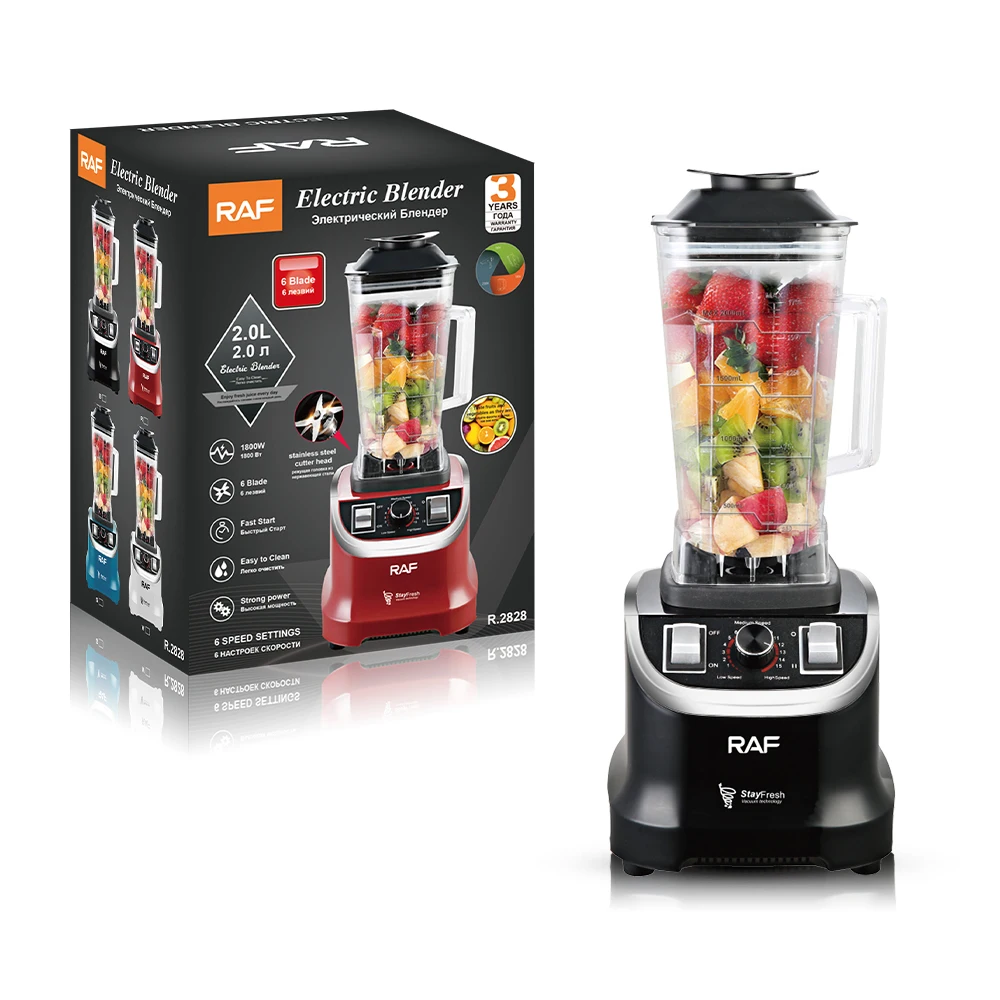 RAF Heavy Duty Electric Blender – 2L Smoothie & Juicer Blender with 6 Blades R2828
