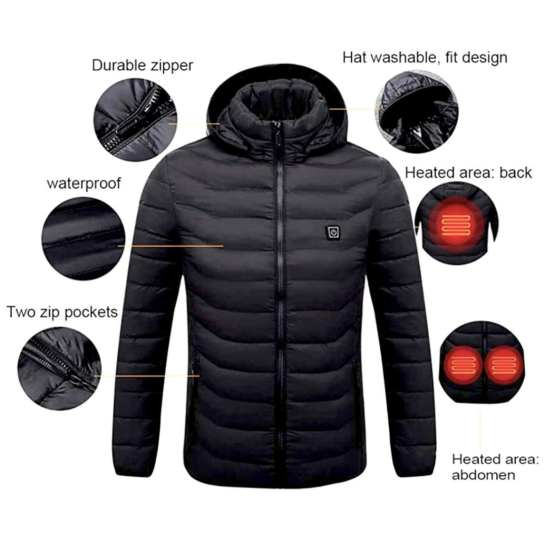 Heating Hoodie Jacket Outdoor Coat USB Electric Heated Jackets