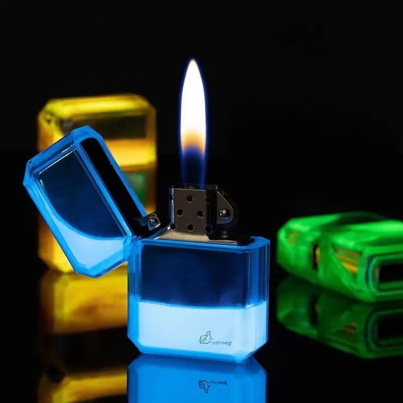 Luminous quicksand fluorescent gas lighter