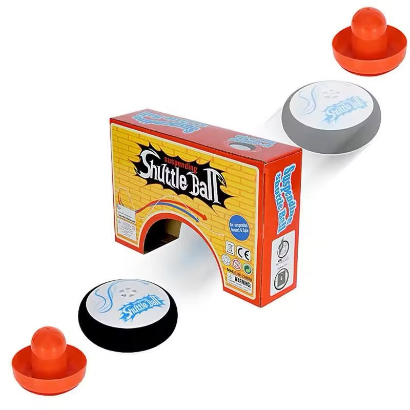 ERL_LB, Air Hockey Hover Puck Mini Electric Floating Hockey With 2 Blue Air Hockey Pushers