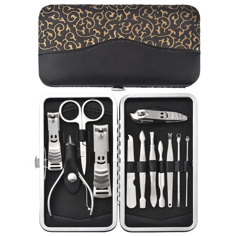 12 Pcs Multifunctional Pocket Set Manicure Pedicure Nail Clippers Scissors