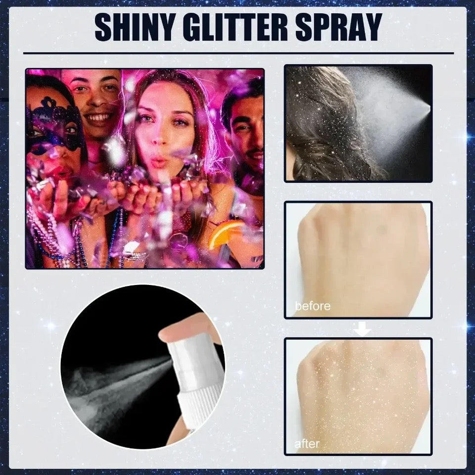 Shiny Glitter Spray Body Glitter Spray, Hair Glitter