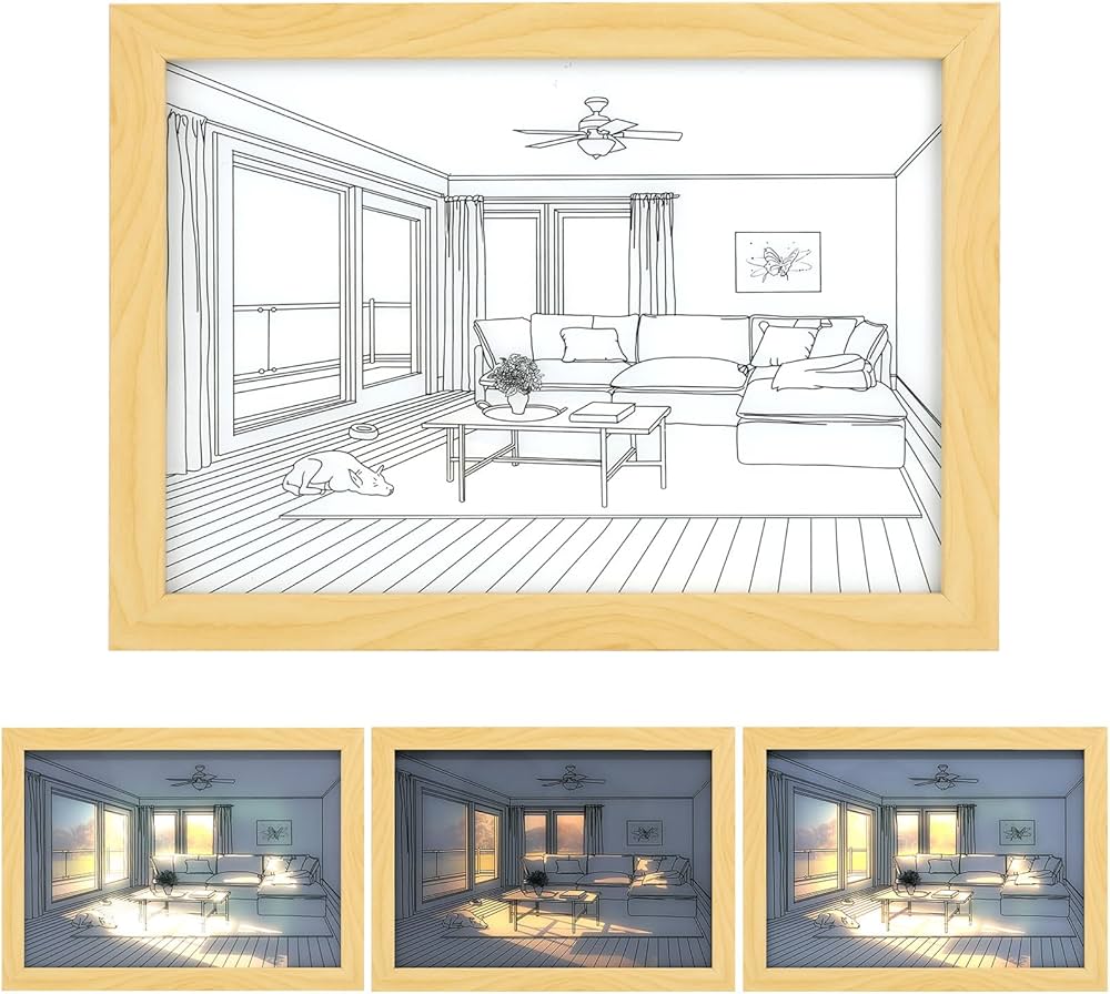 Rechargeable 3D LED
Frame Lamps