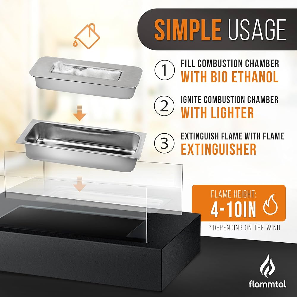 Table Fireplace Ethanol For Indoor & Outdoor