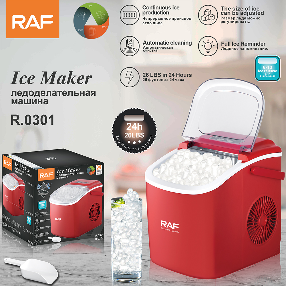 RAF Ice Maker Machine Automatic Cleaning