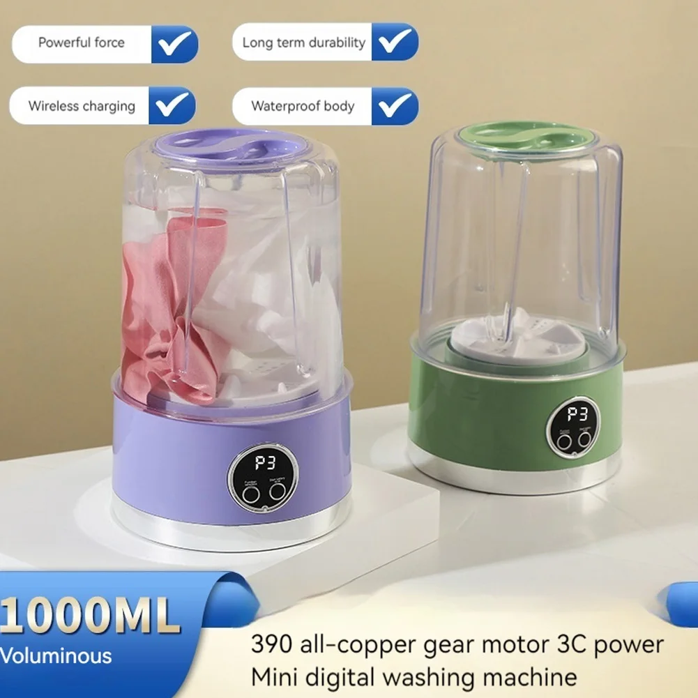 1L Small Washing Machine Rechargeable Washer