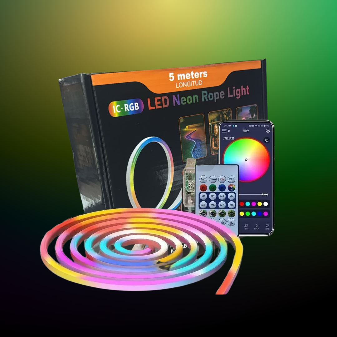 LED Strip Lights Neon Rope Light with Music Sync RGBIC 5M
