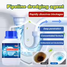 Powerful Drain Cleaner Powder – Sink & Toilet Unblocker, Pipe Dredging Agent, Odor Eliminator for Kitchen & Bathroom