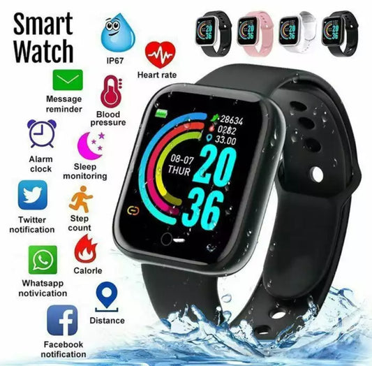 D20 Bluetooth Smart Watches Sport Fitness Tracker