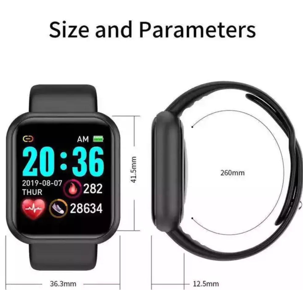 D20 Bluetooth Smart Watches Sport Fitness Tracker