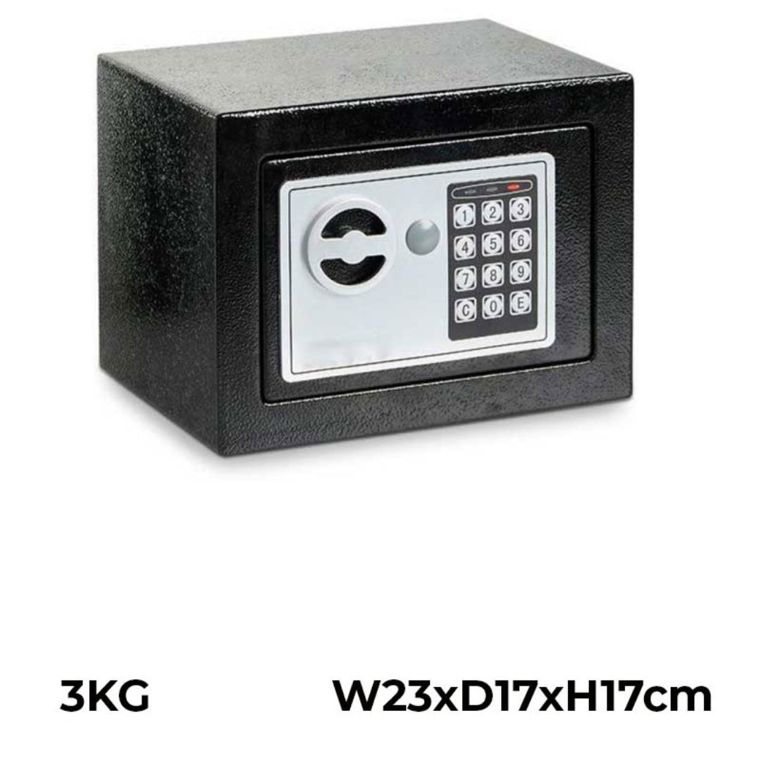 Safe Box Mini Digital Electronic Keypad Lock Safe Box Built In 2 Locking Bolts For Home & Offices 23x17x17cm