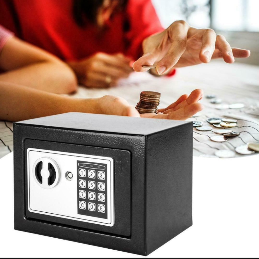 Safe Box Mini Digital Electronic Keypad Lock Safe Box Built In 2 Locking Bolts For Home & Offices 23x17x17cm