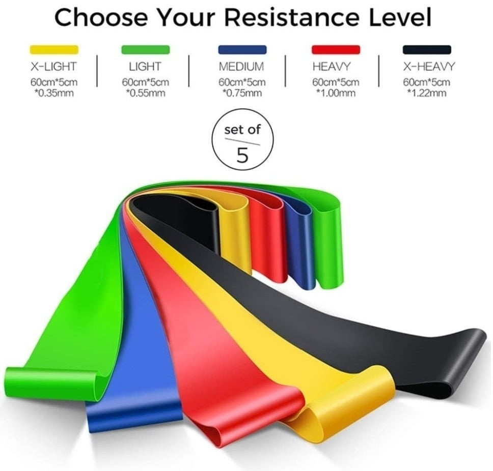 Rubber Elastic Band 5 DIFFERENT RESISTANCE LEVELS