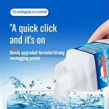 Powerful Drain Cleaner Powder – Sink & Toilet Unblocker, Pipe Dredging Agent, Odor Eliminator for Kitchen & Bathroom