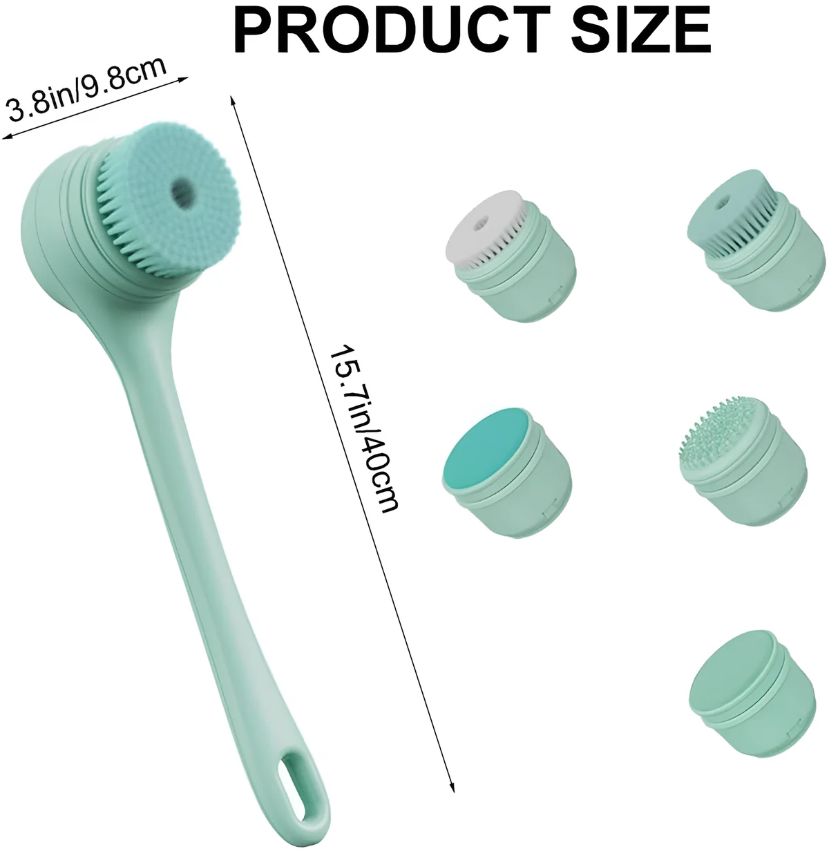 5 in 1 Electric Shower Brush, Body Scrubber Exfoliating Massage