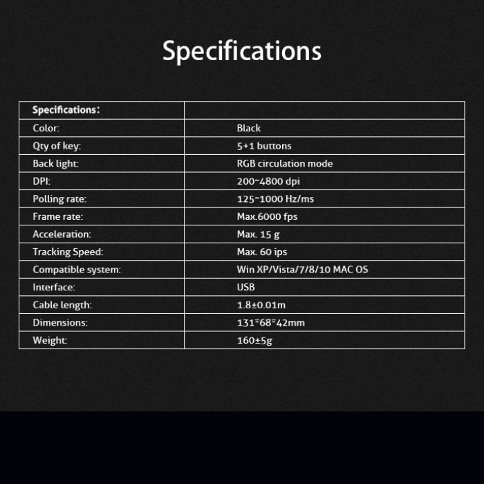 MeeTion MT-GM21 USB Wired Chromatic RGB Circulation Backlit Gaming Mouse