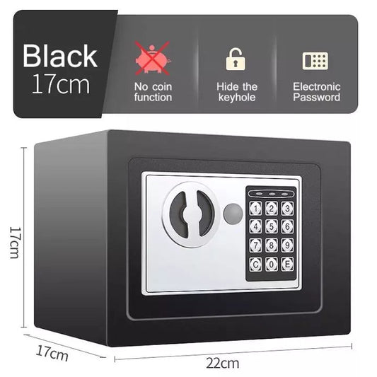 Safe Box Mini Digital Electronic Keypad Lock Safe Box Built In 2 Locking Bolts For Home & Offices 23x17x17cm