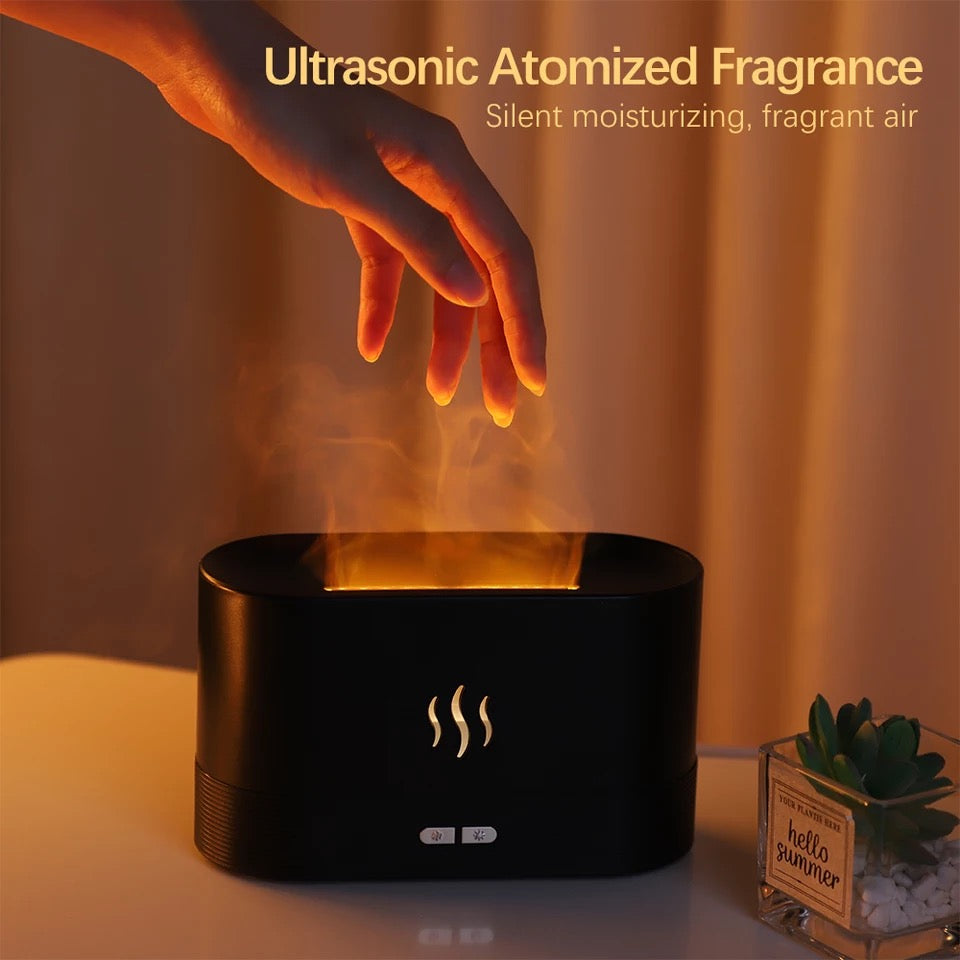 Rgb Flame Fire Humidifier Aromatherapy Diffuser