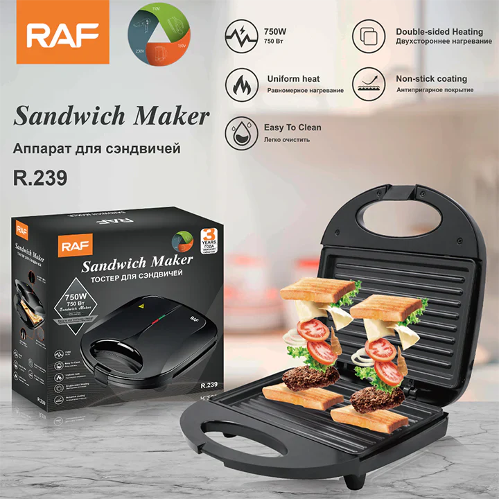 Raf Non-stick Sandwich Maker 850W R239 R2578T