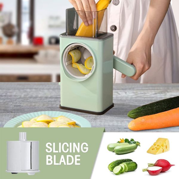 Multifunctional Rotary Vegetable Cutter 3 In 1 Shredder , slicer and grinder