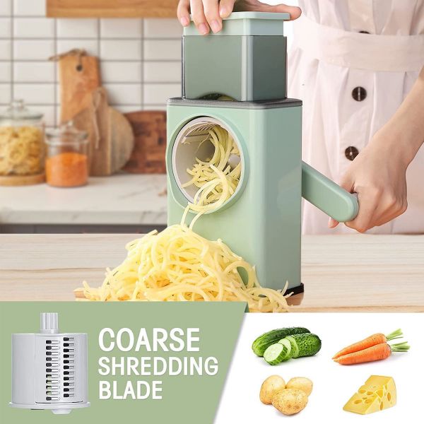 Multifunctional Rotary Vegetable Cutter 3 In 1 Shredder , slicer and grinder