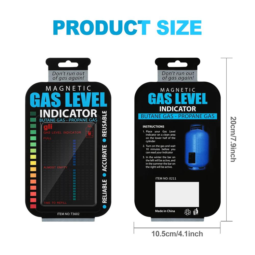 Magnetic Gas Level Indicator Reusable Propane Fuel Level Indicators