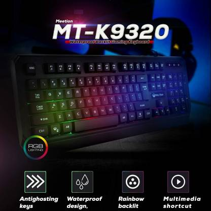 MEETION  Wired RGB Gaming Keyboard MT-K9320