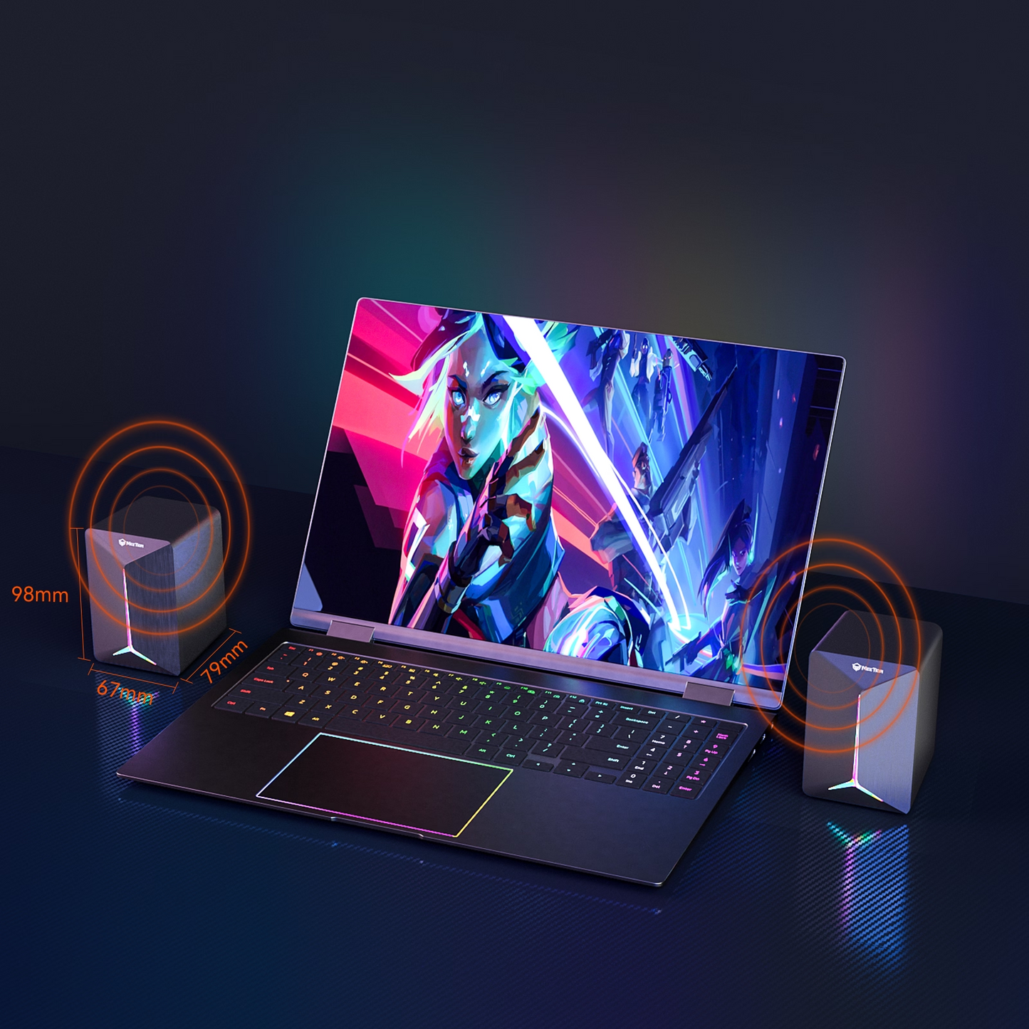 MEETION MT-SP2011 RGB Cool Computer 2.0 Game Speaker Audio Wired