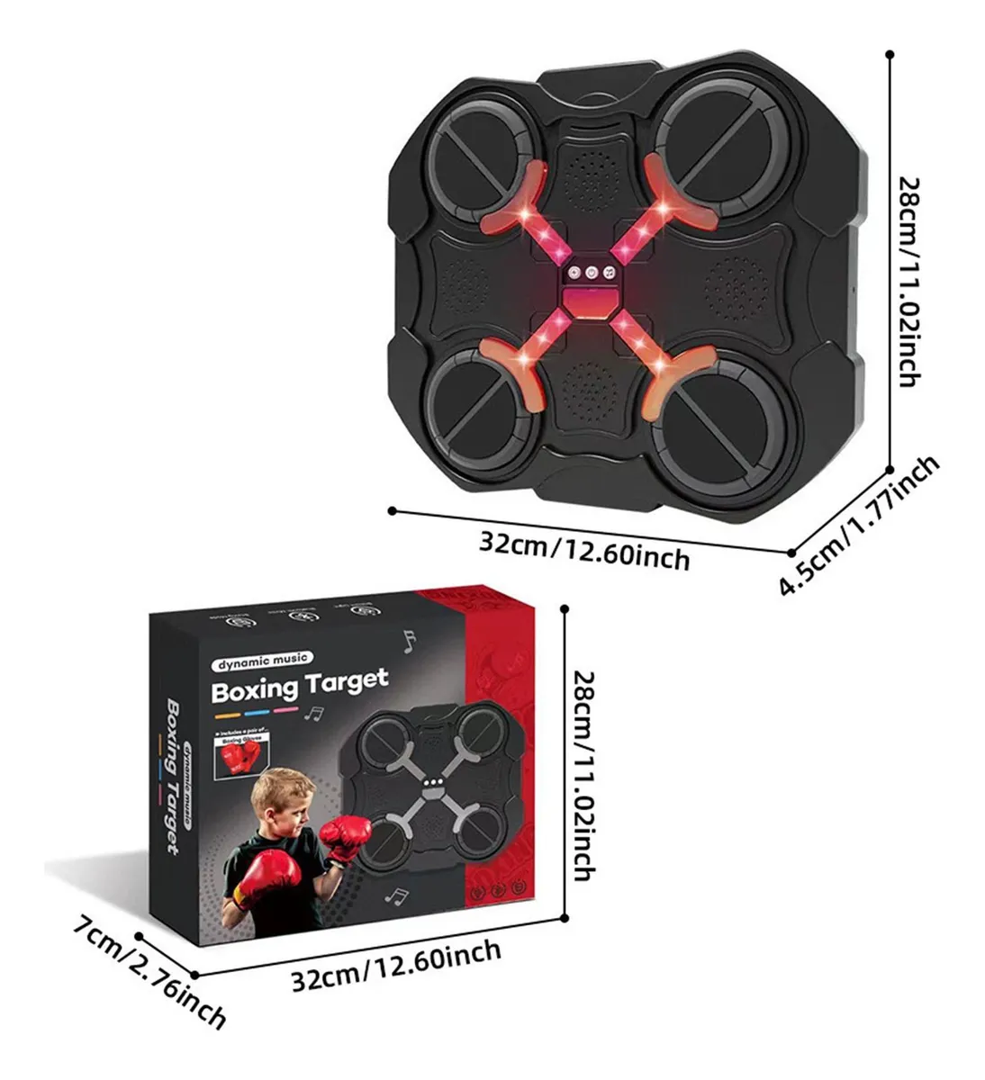 Music Boxing Machine Led Touch Screen Wireless Boxing Target