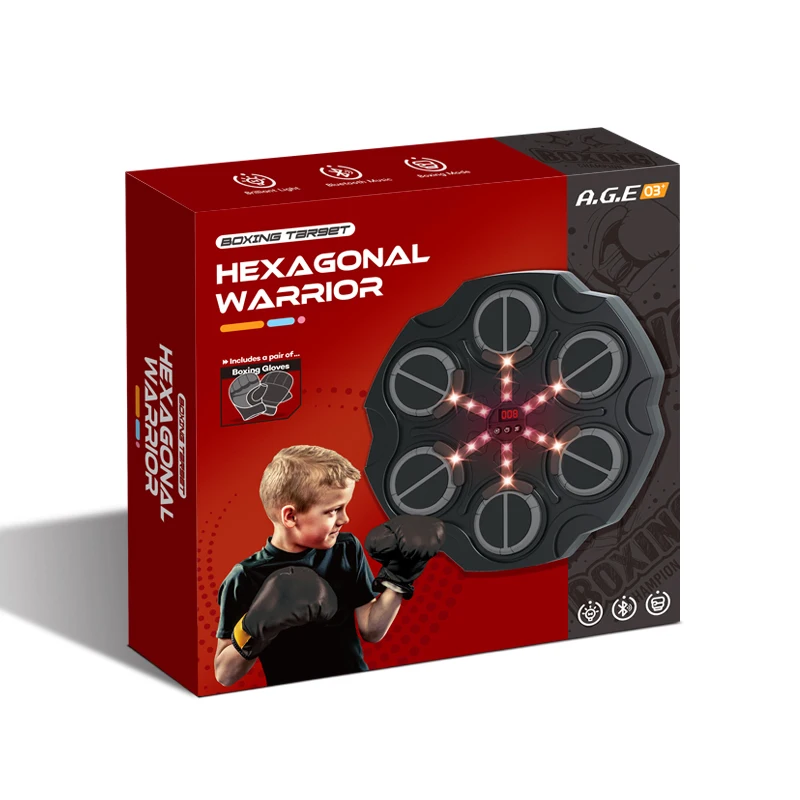 Hexagonal Warrior Boxing Target With Glove Set