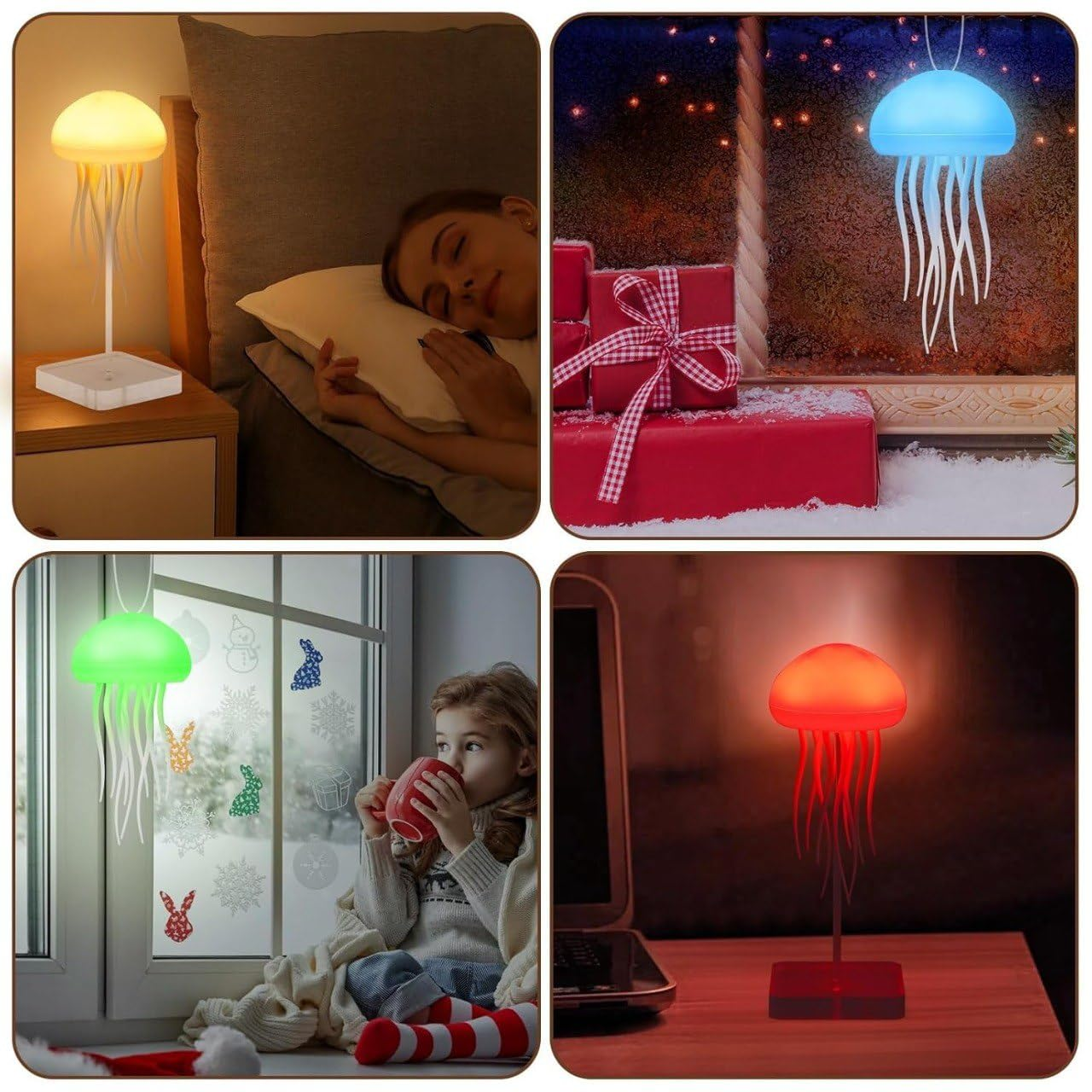 Rechargeable Jellyfish Mood Light Lamp