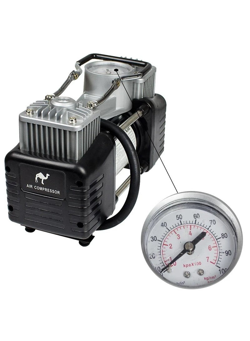 Portable Air Compressor Pump Tire Inflator with Digital Gauge, Heavy Duty Double Cylinder 12V Tire Pump 150 PSI