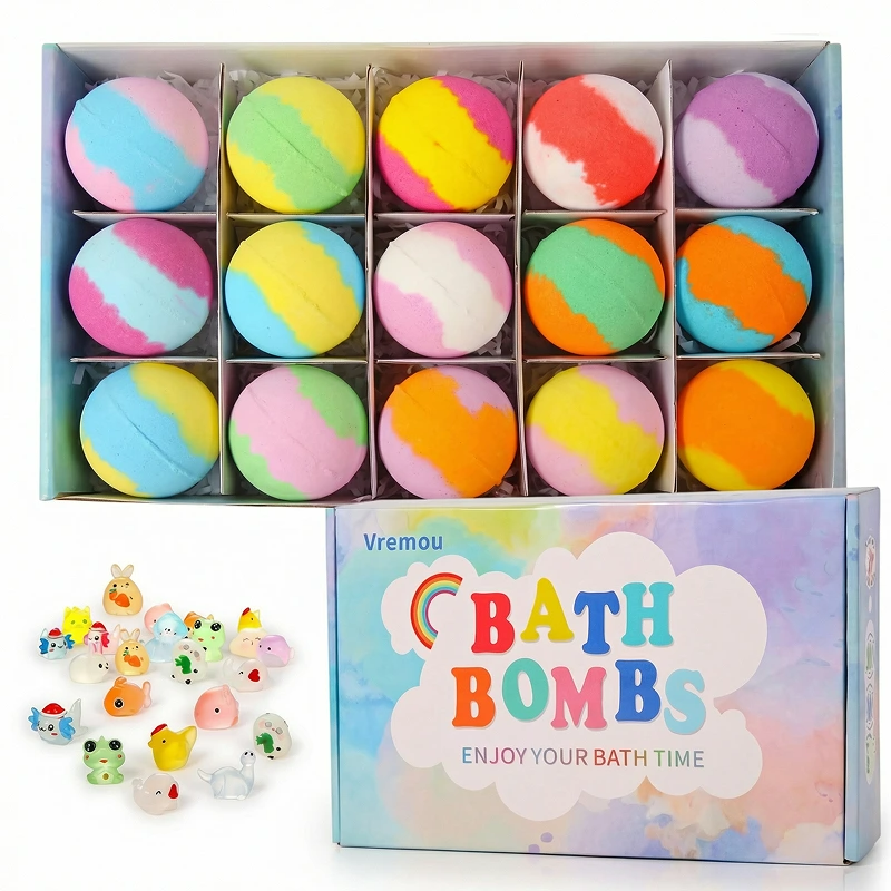 Children's Bath Bombs Balls with Surprise Toys – 15pcs