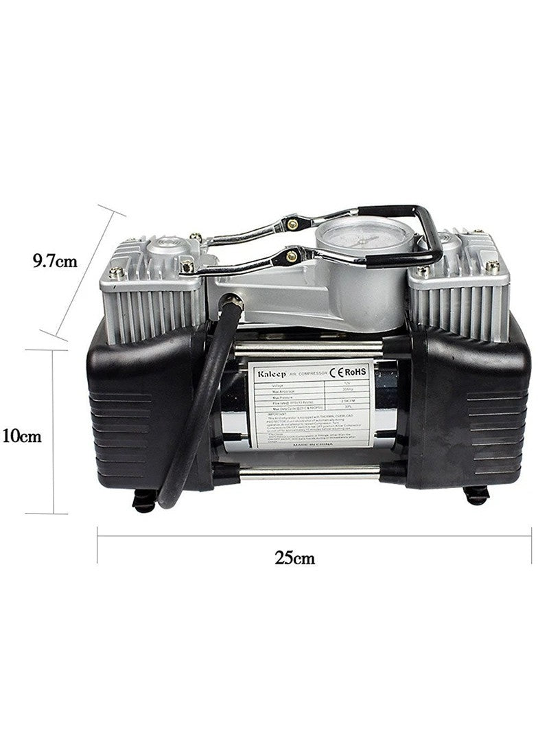 Portable Air Compressor Pump Tire Inflator with Digital Gauge, Heavy Duty Double Cylinder 12V Tire Pump 150 PSI