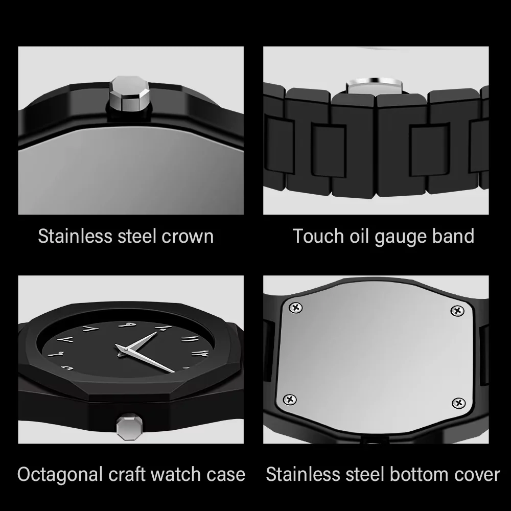 ORIGINAL  Germany Made Bold Black Watch Arabic Dial Quartz with 1 year warranty