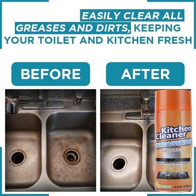 Kitchen Grease Cleaner - Kitchen Stove Top Cleaner Bubble Cleaner Spray