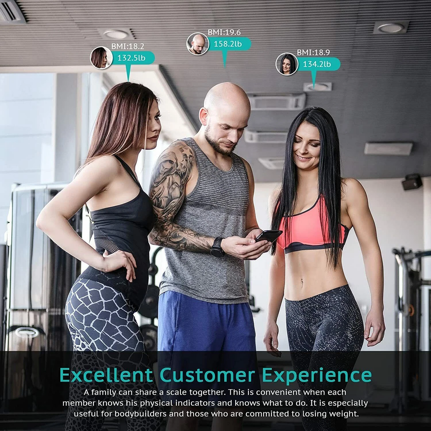 Sonifer Smart Digital Phone App Scale – Electronic Body Fat Scale with LED Display