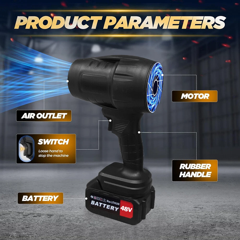 Air Pressure Power Blower Mini Cordless With Leaf Blower Cordless Compressed Air Duster 120mph for Car Wash