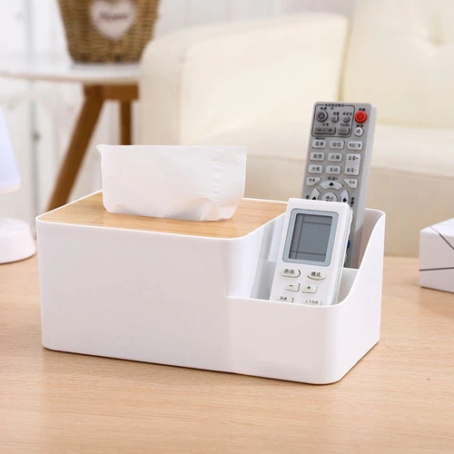 White Tissue Box – Multi-Function Plastic Napkin Holder & Organiser