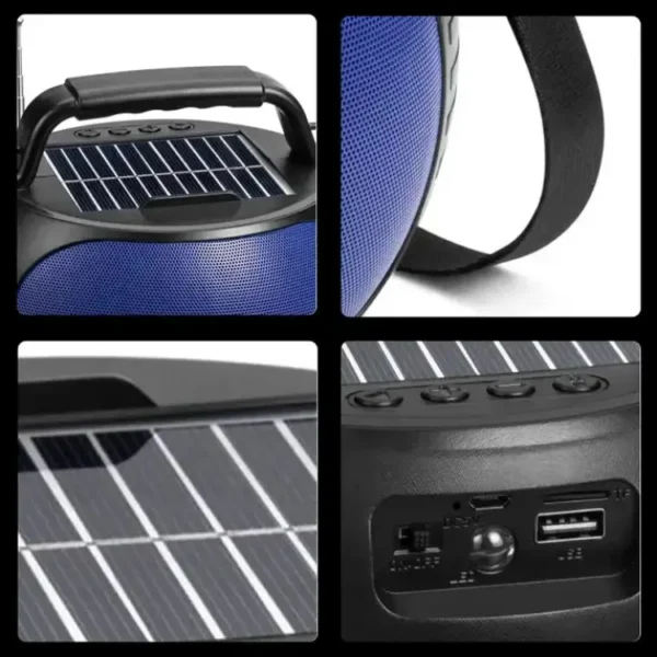 Kisonli SC22 Portable 10W Solar Power Stereo Speaker